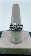 Platinum-Diamond Wedding Set 17 Diamonds 1.86 Carat T.W. 950 Platinum 8g Size:7